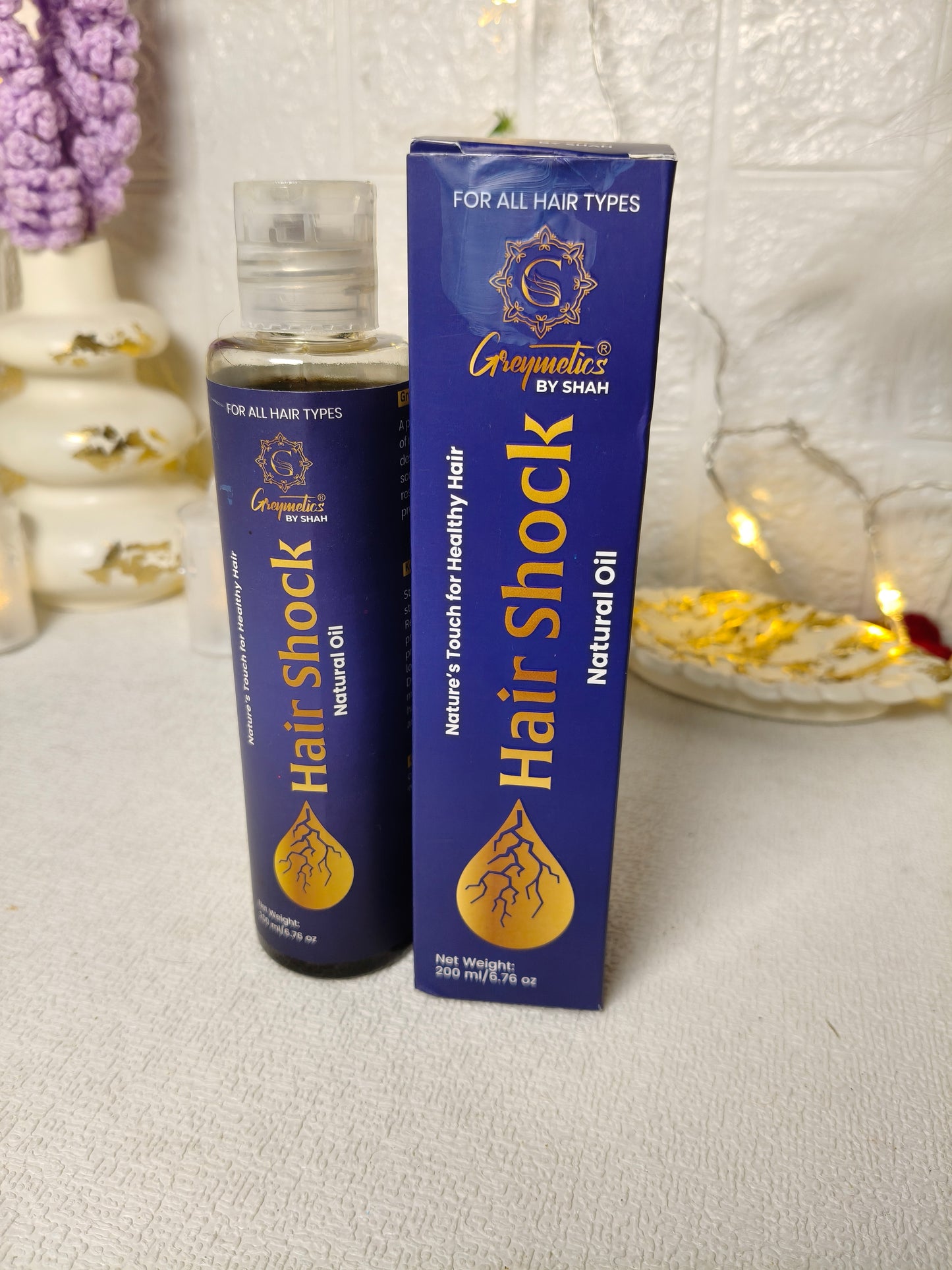 Hairshock Natural Hair Oil, Blend of 13+ Natural Herbs and Cold Press Oils