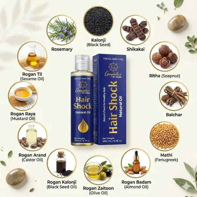 Hairshock Natural Hair Oil - 2 - Greymetics By Shah